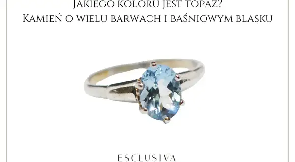 Srebrny pierścionek z owalnym, błękitnym topazem. Ten piękny kamień, często kojarzony ze znakiem zodiaku, zachwyca baśniowym blaskiem.